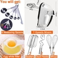 thumbnail image 4 of Charlodey 7 Speed Hand Mixer for Kitchen Quick with 6 Stainless Accessories 6 Measuring Spoons Egg Separator for Easy Whipping Dough Baking Cake Egg Home and kitchen Multicolor, 4 of 4