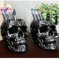 thumbnail image 7 of Ebros Set of 2 Tribal Tattoo Floral Skulls Stationery Pen Holder Desktop, 7 of 7