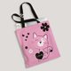 thumbnail image 1 of Bolsa de lona Reutilizable ABPHQTO con diseño de gato y Lunares 36x41 cm, 1 of 2