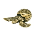 thumbnail image 4 of Estatua de tortuga pequeña, adorno de latón, escultura, decoración del hogar, mascota de té, figura de animal para sala de estar, estantería, escritor, 4 of 7