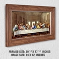 thumbnail image 3 of The Last Supper by Da Vinci The Classic Art Reproductions,Giclee Prints Framed WallArt for Home Decor,Image Size:24x12 inches,Faux Wood Grain With Narrow Silver Inner lip Framed Size:28.5x16.5 inchs, 3 of 8