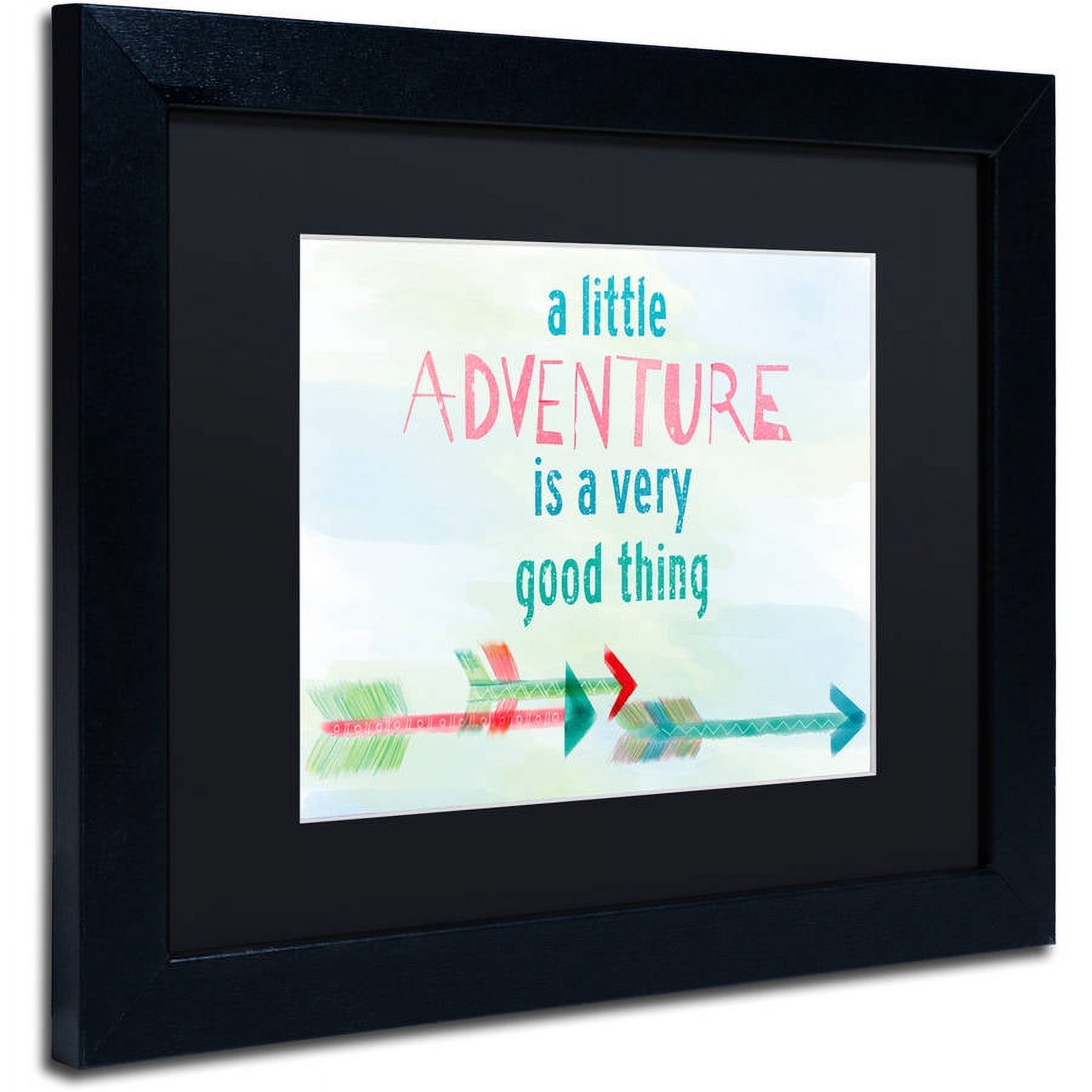 Trademark Fine Art "Adventure" Canvas Art by Lisa Powell Braun, Black Matte, Black Frame