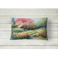 thumbnail image 3 of North Carolina Dogwoods in Watercolor Fabric Decorative Pillow 12 in x 16 in, 3 of 4
