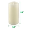 thumbnail image 5 of 6 Pack Stonebriar Flameless LED 3"x 6" Off-White Real Wax Pillar Candle with Timer and Remote, 5 of 6