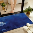 thumbnail image 5 of JML Non-Slip MicrofiberFabric & Rubber Doormat - Soft Entryway Rug for Home/Office (24"x36") - Easy Clean Door Mat for Indoor/Outdoor Use, Blue Flower Watercolor, 5 of 6