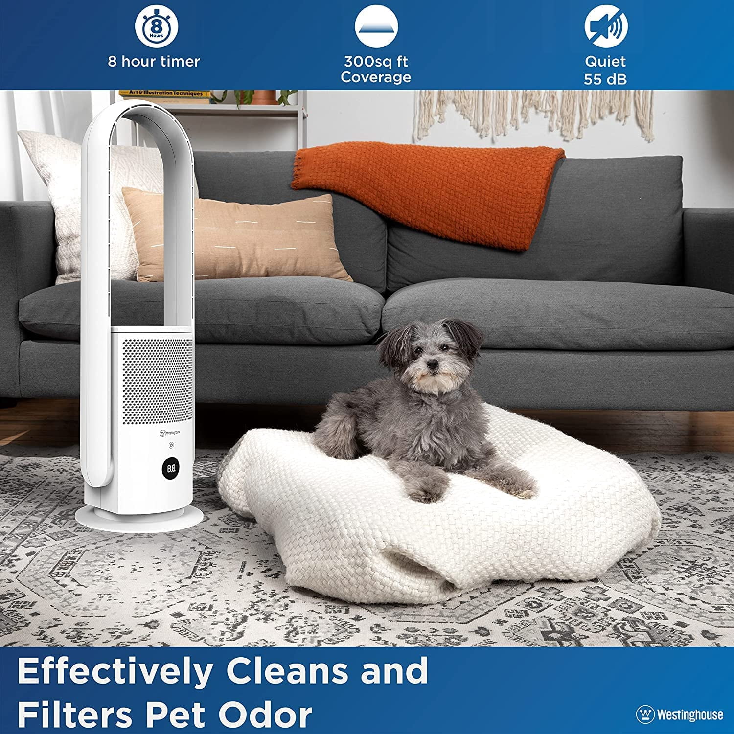 Westinghouse 4.5L Ultrasonic Cool Mist Humidifier, White