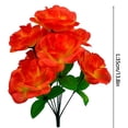thumbnail image 2 of Fake Flowers,4pc Flower Bundle Silk Flower Seven Head Small Rose Artificial Flower Bundle Flowers For Decoration Artificial Plants,Red, 2 of 8