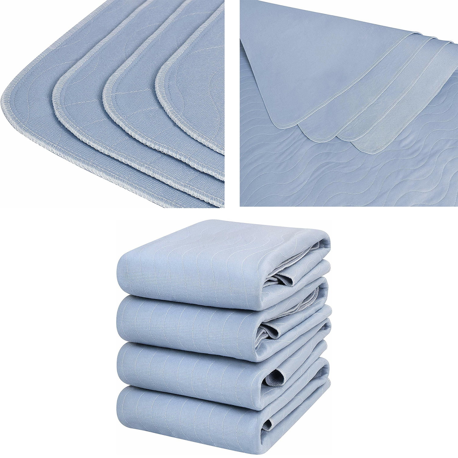 Incontinence Bed Pads - 4 Pack 24” x 36” Reusable Waterproof Mattress  Protectors - Highly Absorbent, Machine Washable - for Children, Pets and  Seniors