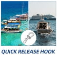 thumbnail image 3 of SOPOTUTU 2Pcs Heavy Duty Stainless Steel Quick Release Boat Hook for Marine Rigging and Outdoor Use, 3 of 8