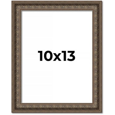 10x13 Ornate Brown Real Wood Picture Frame Width 1.5 Inches | Interior Frame Depth 0.5 Inches |
