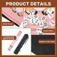 thumbnail image 6 of Travel Mahjong Mat 21" x 21" Roaring Tigers Bold Orange Black Stripes Pink Non-Slip Noise Reduction Mini Mahjong Tiles for Dominoes Poker Card, 6 of 6