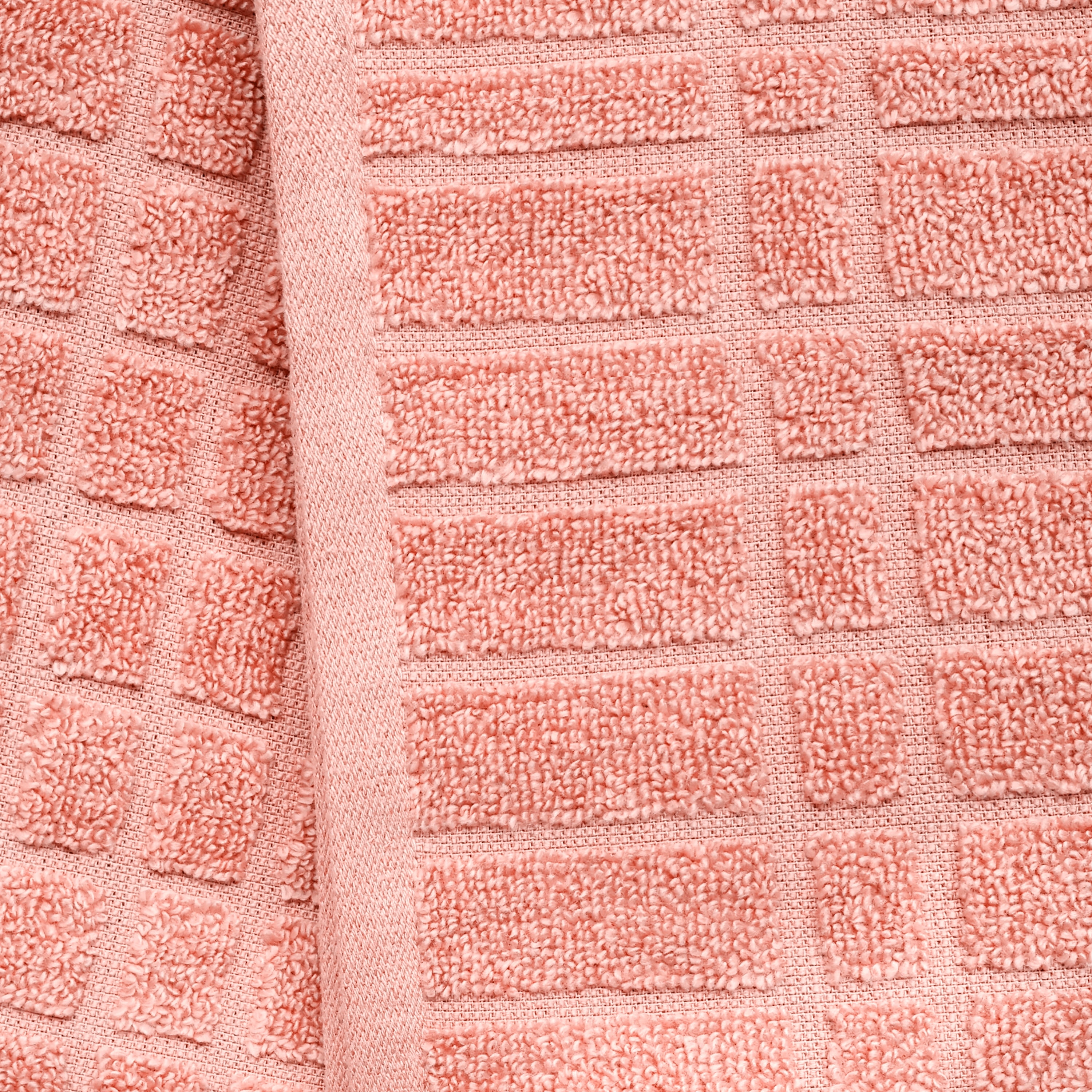 Mainstays Performance Cotton 6-Piece Bath Towel Set, Textured, Terracotta