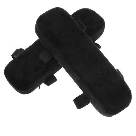 LULULION 2Pcs Chair Armrest Covers for Office Chair Padded Memory Foam Black Comfortable