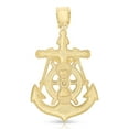 thumbnail image 3 of 14K Yellow Gold Mariner Crucifix Charm Pendant with 3.1mm Figaro 3+1 Chain Necklace - 22", 3 of 6