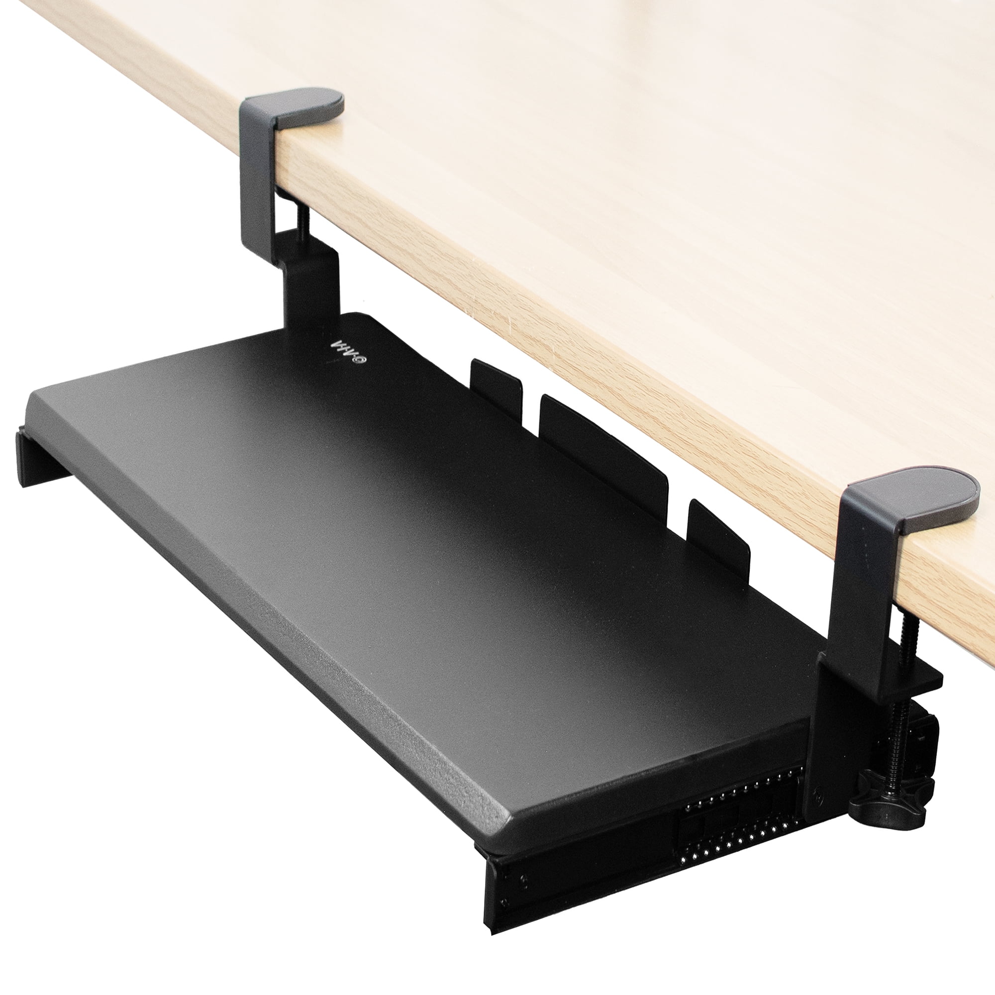 VIVO Small Clampon Computer Keyboard and Mouse Under Desk Slider Tray 20" x 11" Platform