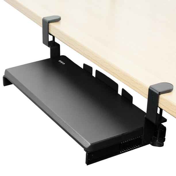 VIVO Small Clampon Computer Keyboard and Mouse Under Desk Slider Tray