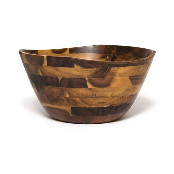 Lipper International 1274 Acacia Wavy Rim Bowl serveware, Large