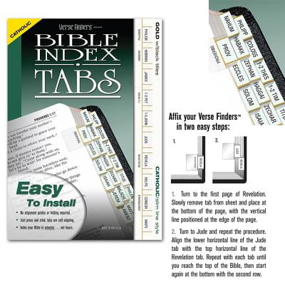 Vertical Lines - Verse Finders Slim Line Catholic-Gold : Vertical Format