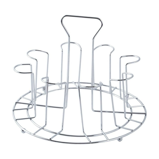 Ohufall Commercial Fashion Stainless Steel Drip Cup Support Inverted Hanging Glass Cup Storage Rack Handheld Desktop Coffee Table Rack with storage home and kitchen kitchen products