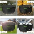 thumbnail image 6 of STARTWO Durable Outdoor Black Round Table Cover with Green Trim, 6 of 6
