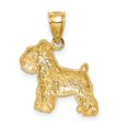 thumbnail image 3 of Finest Gold 14K Yellow Gold Diamond-Cut Mini Schnauzer Pendant, 3 of 7