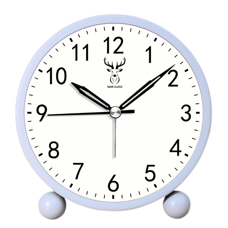 TIMPCV Analog Alarm Clock 4 Inch, Battery Powered NonTick Silent Small