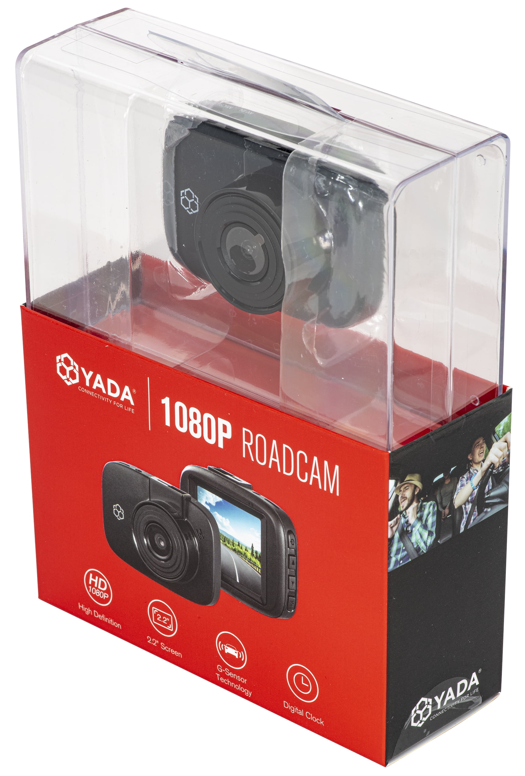 YADA 1080p Roadcam 120 Degree Wide Angle Lense, 2.2" LCD screen, G-Sensor Technology with Park and Record Mode, Loop Recording