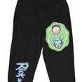 thumbnail image 2 of Rick And Morty Portal Characters and Title Logo Men's Black Sleep Pants-3XL, 2 of 3