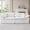 Chenille Beige, variant on Fulsmile 75" Boneless Sofa with Adjustment Cushions, 3-Seater Cloud Couches with Throw Pillows, 2-in-1 Compact Small Sofa for Living Room, White