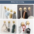 thumbnail image 3 of Adhesive Hooks Heavy Duty Waterproof in Shower Hooks for Hanging Loofah, Towels, Clothes, Robes for Bathroom Removable Adhesive Wall Hooks Door Hook Stainless Steel Stick on Hooks 4 Pcs (Gold), 3 of 14