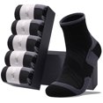 thumbnail image 7 of LWFBDTK Women Crew Athletic Socks, 5-Pairs, Cushioned Athletic Running Socks, Breathable Casual Long Socks, Size L (9-12.5), Black, 7 of 7