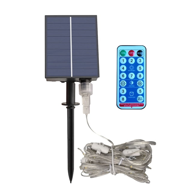 Rbaofujie Fall Decor Remote Control Solar Umbrella Light 104 Lights Outdoor Camping Tent String Light Parasol Decorative LightModern Home Decor Black