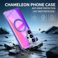 thumbnail image 6 of For Samsung Galaxy S26 Ultra 5G 6.9" Case Bicolor 360° Rotating Bracket Slim Fit Shockproof Magnetic Phone Case,Purple,For Galaxy S26 Ultra 5G, 6 of 8