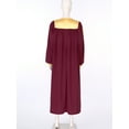 thumbnail image 4 of TiaoBug Womens Mens Choir Pastor Robe Unisex Long Sleeve Color Block Judge Robe Halloween Cosplay Burgundy S, 4 of 7