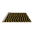 thumbnail image 2 of Ahgly Company Machine Washable Indoor Square Abstract Yellow Modern Area Rugs, 5' Square, 2 of 4