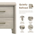 thumbnail image 6 of Furniture of America Gracie Modern Wood 2-Drawer Nightstand with USB Ports, Cool Beige, 6 of 16