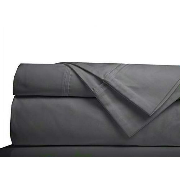 Twin Sheet Set 1000 TC 100% Egyptian Cotton Sheets 4 PC Solid Bed Sheet Set Fits Up to 17 Inches Deep Pocket Hotel Quality Best from Microfiber Twin Sheets - Breathable, Sateen Weave - Elephant Grey