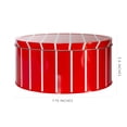 thumbnail image 6 of Decorae Red Striped Cookie Tins (2-pack, 7.75 x 3.6 Inches); Round Baked Goods and Cake Tins for Special Occasions, Christmas, Valentines Day and More, 6 of 10