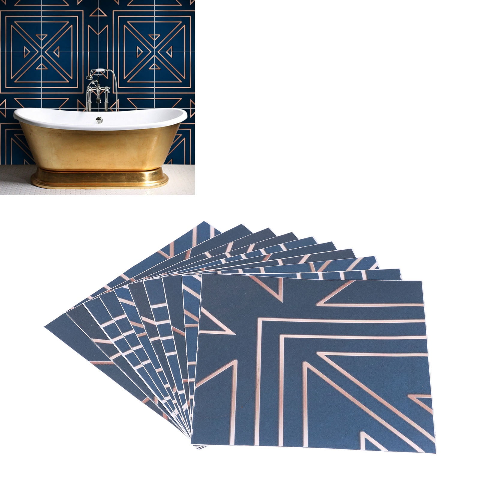 Wall Tile Stickers, Tile Paste Stickers Bright Luster For Living Room For Bedroom For Balcony