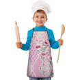 thumbnail image 2 of Pioneer Flower Floral Print Pattern Kids Aprons for Girls and Boys,Adjustable Neck Strap Toddler Aprons for Kids Cooking Baking, 2 of 7
