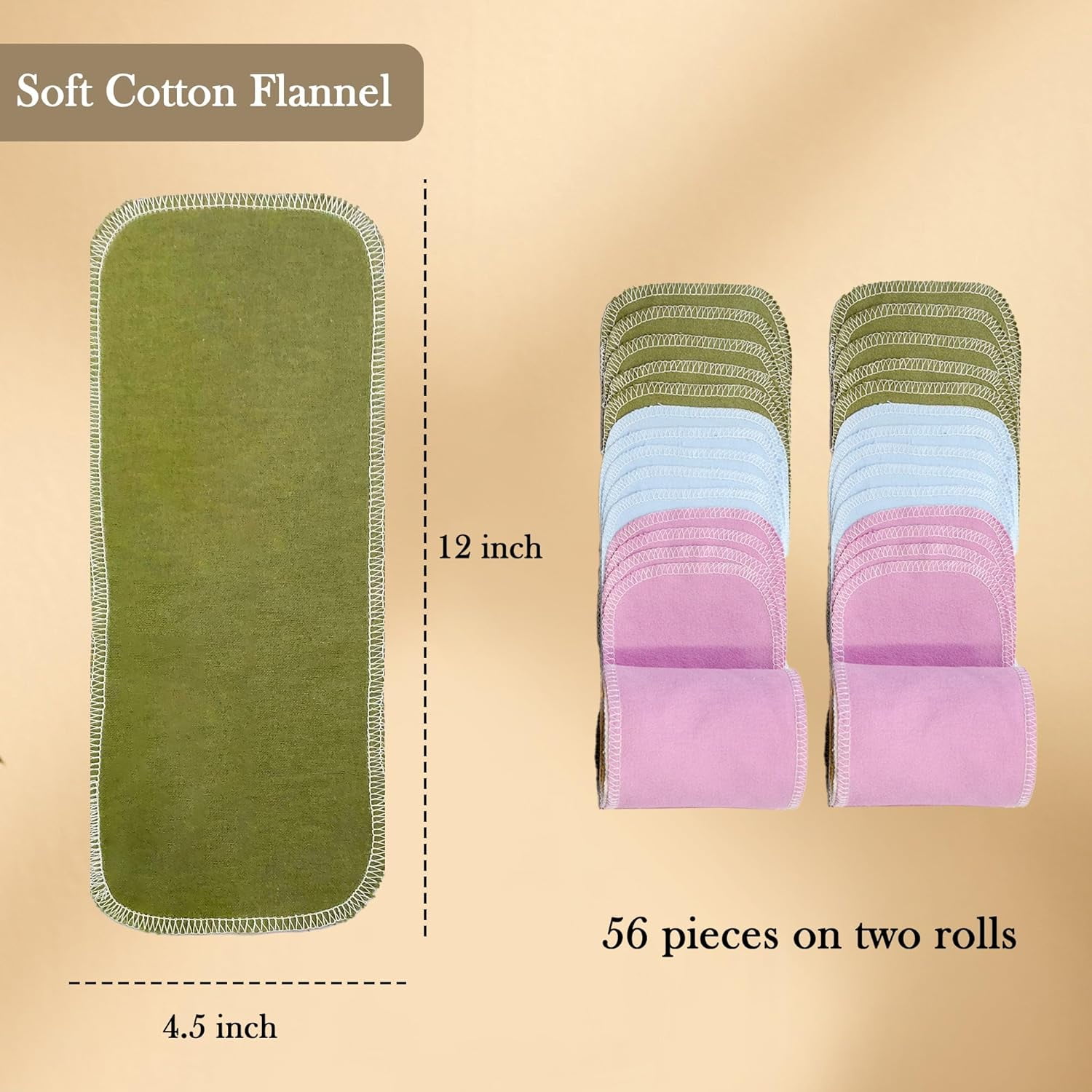 Reusable Toilet Paper Washable - 56 Pack Reusable Toilet Paper Rolls,Bidet Towels Soft Washcloths Reusable Toilet Paper Cloth Reusable Toilet Tissue Reusable Toilet Paper for Rv Camper Tp