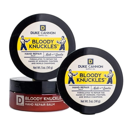 Duke Cannon Supply Co. Bloody Knuckles Hand Repair Balm, Net Wt. 5oz 3 Pack / Unscented, Paraben-Free