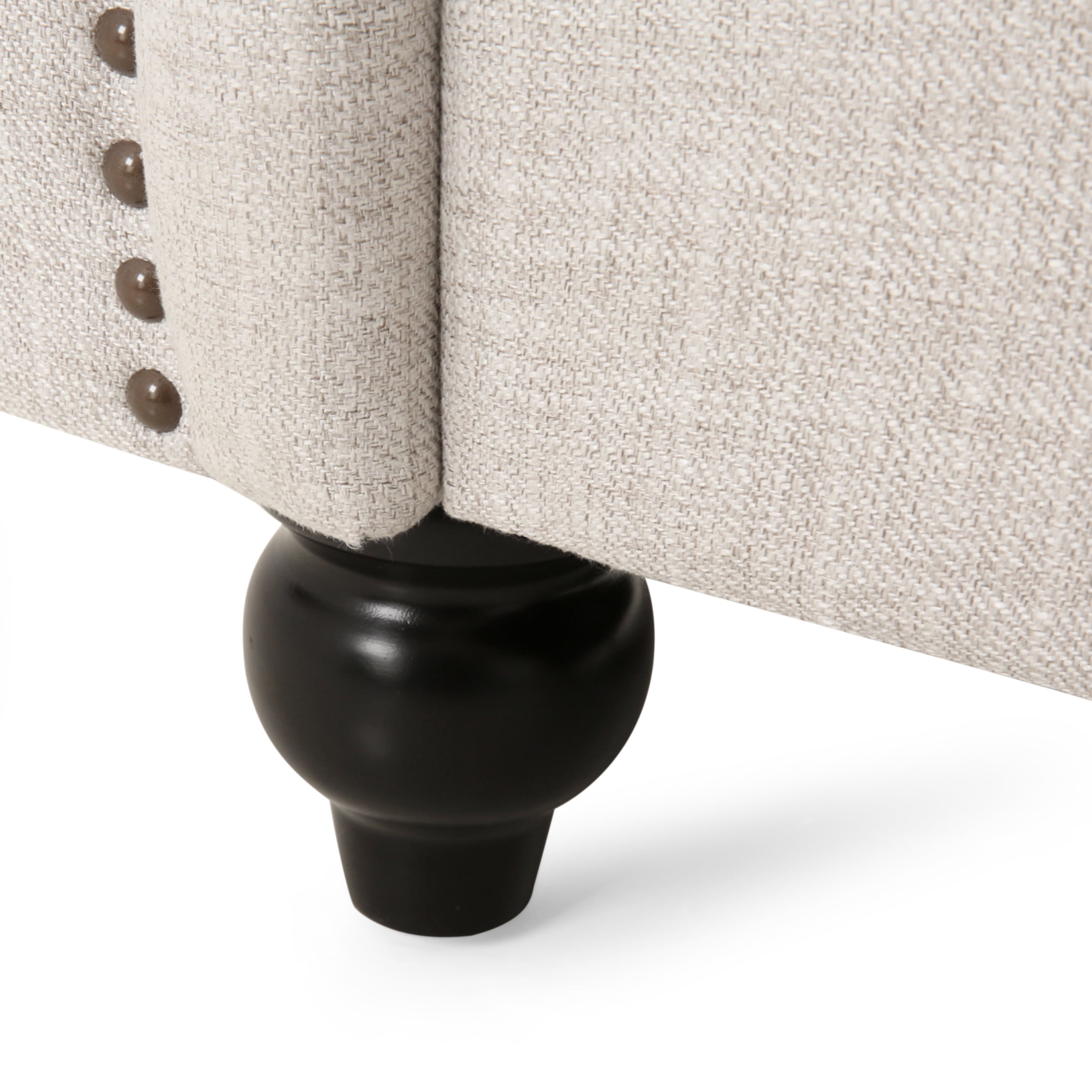 Noble House Millie Indoor Contemporary Tufted Fabric Club Chair, Beige