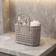 thumbnail image 6 of Miwamany Imitation Rattan Bathing Basket, Plastic Hand Held Washing Storage Bin, Hollow Drainage Tote for Bathroom Dirty Clothes Laundry Organization, 6 of 9