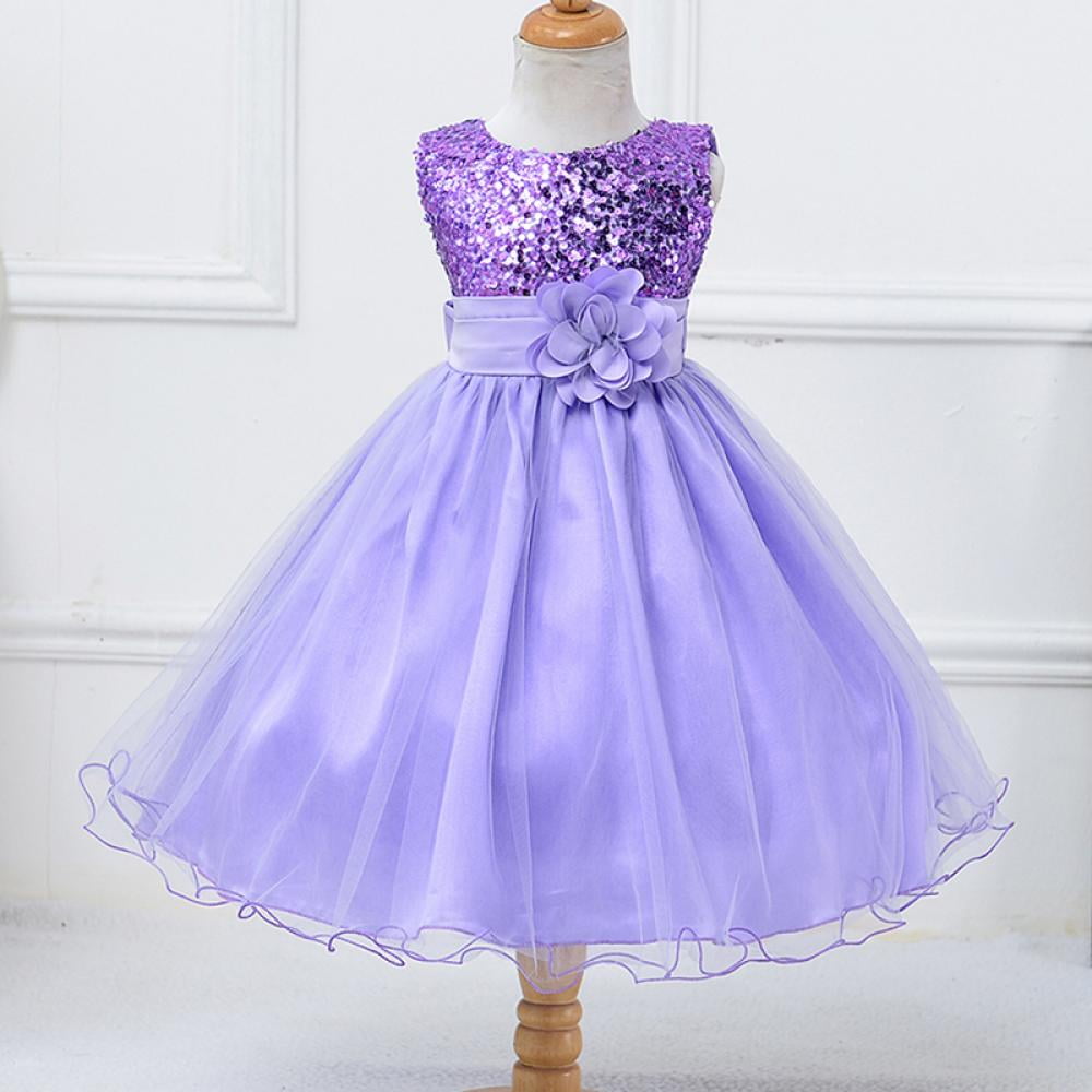 GYRATEDREAM Little Girls' Sequin Mesh Tulle Dress Sleeveless Flower ...