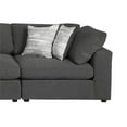 thumbnail image 2 of Pemberly Row 4-Piece Modern Fabric Upholstered Sectional in Charcoal, 2 of 6