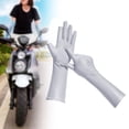 thumbnail image 1 of Guantes de protección solar para mujeres Guantes del bloqueador solar Elástico transpirable Fina completa Guantes de verano para conducir el ciclismo Gris, 1 of 8