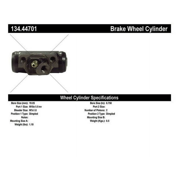 Drum Brake Wheel Cylinder Fits select: 1984-1985 TOYOTA PICKUP, 1984-1985 TOYOTA 4RUNNER