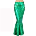 thumbnail image 2 of Mermaid Skirts Metallic Mermaid Costumes Skirt Sexy High Waisted Fish Tail Skirt Halloween Party Long Maxi Skirt, 2 of 9