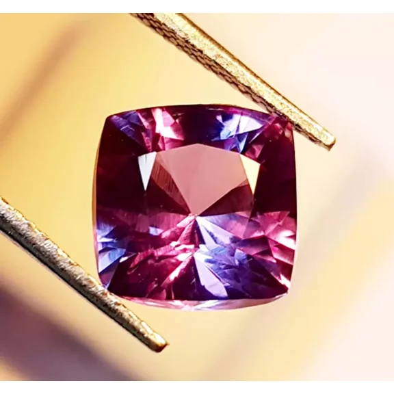 9.50 Carat Synthetic Color Change Alexandrite Cushion Shape Gemstone!!!